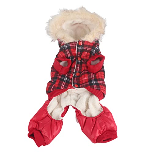 Gavigain Small Plaid Fleece Hundejacke, weicher Polyester, Haarschutz, warm und gemütlich, für kleine Rassen wie Teddy, Chihuahua, Yorkshire, Innennutzung im Innenbereich im (XL) von Gavigain