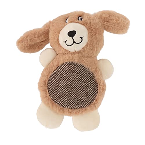 Gavigain Soft Plush Hundespielzeug, quietschendes Kaninchen -Kauspielzeug für kleine mittelgroße Hunde, Zähneputzung, reduziert das destruktive Verhalten, interaktives lustiges (Brown Dog) von Gavigain