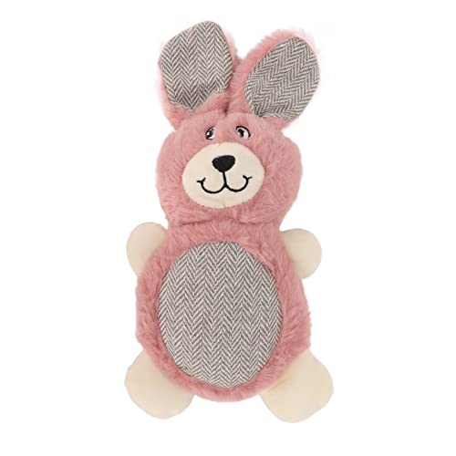 Gavigain Soft Plush Hundespielzeug, quietschendes Kaninchen -Kauspielzeug für kleine mittelgroße Hunde, Zähneputzung, reduziert das destruktive Verhalten, interaktives lustiges (Pink) von Gavigain