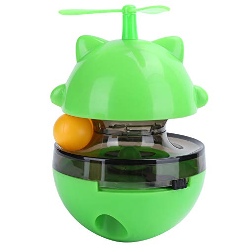 Gavigain Verstellbares Food -Ball -Katzenspielzeug, langsamer Feeder, Leckungsregler, Robustes ABS -Material, Multi -Katzen -Interaktives Spiel für Katzen und Kätzchen (Green) von Gavigain