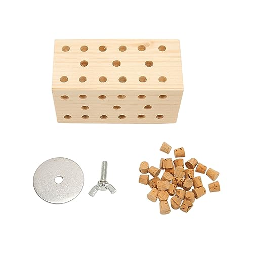 Gavigain Vogelspielzeug aus Kiefernholz, interaktives Puzzle-Design, anpassbar für Futtersuche, Zahnungshilfe, geistige Stimulation für Papageien und Vögel (-2112230011412) von Gavigain