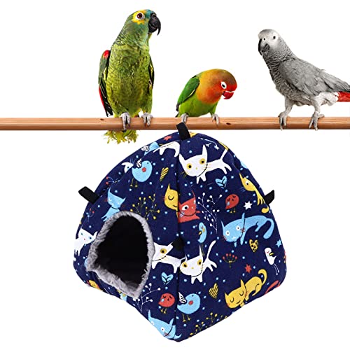 Gavigain Parrots Warm Hanging Nests, Thicken Hanging Save Space Vogel Plüsch Zelt mit Haken für Eichhörnchen Papageien Hamster von Gavigain