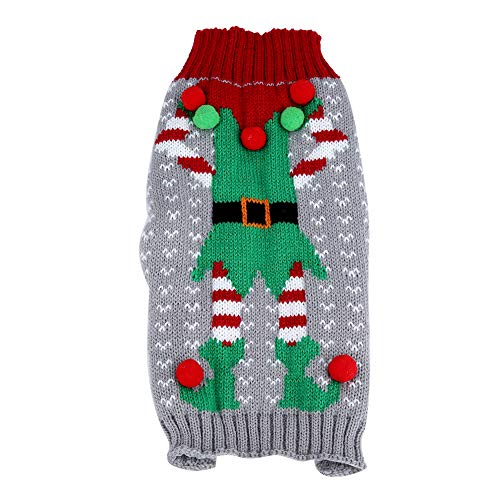 Gavigain Warmer Weihnachtspullover für Haustiere, Weihnachtspullover für Hunde, warme Winterkleidung, Weihnachtspartys, Kostüm, Dekoration, Weihnachtshundepullover-Outfit für den (M) von Gavigain