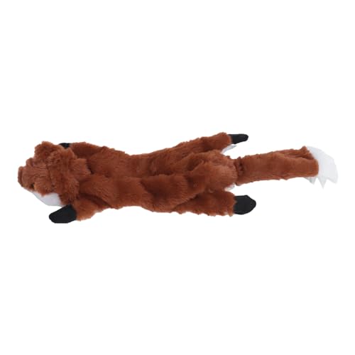 Gavigain Weiches Plüsch-Kauspielzeug für Hunde, quietschend, Angstlinderung, Zahnreinigung, interaktives Haustierspielzeug für Hunde, niedliches Tierdesign, stabil, Stressabbau (Dark Brown) von Gavigain