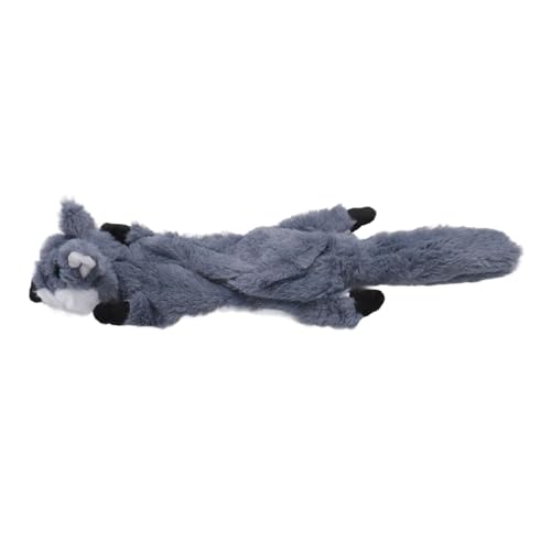 Gavigain Weiches Plüsch-Kauspielzeug für Hunde, quietschend, Angstlinderung, Zahnreinigung, interaktives Haustierspielzeug für Hunde, niedliches Tierdesign, stabil, Stressabbau (Grey) von Gavigain