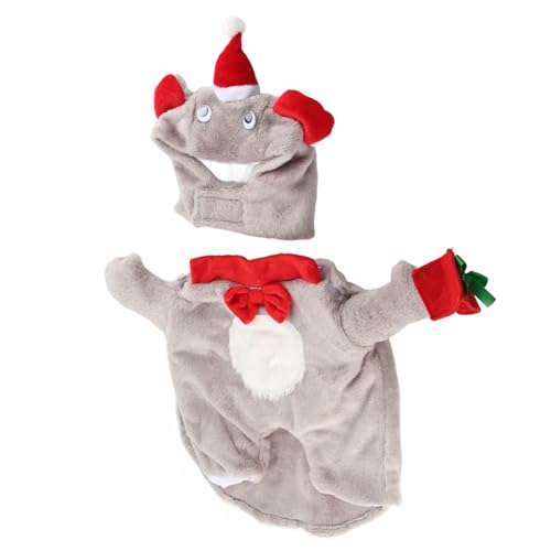 Gavigain Weihnachts-Hundekostüm, Weihnachtsmann-Outfit, weicher Plüschstoff, verstellbare Passform, Festliche Urlaubsbekleidung für Haustiere (XL) von Gavigain