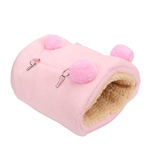 Gavigain kleines Haustier Hängematte, gemütliches Flanell -Material, Raumsparende Design, für Meerschweinchen, Hamster, Chinchillas, Igel und andere kleine Haustiere (Pink) von Gavigain