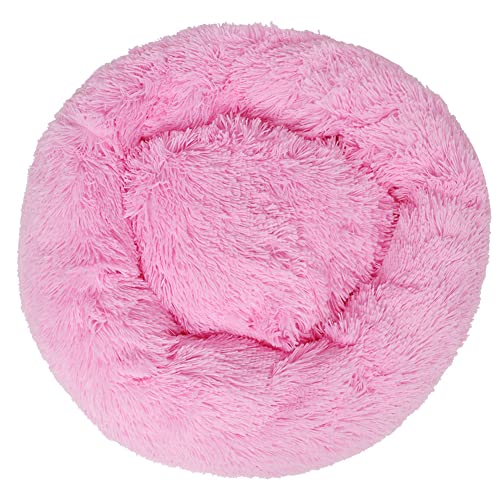 Gavigain kleines Haustierbett, gemütlicher Plüsch, Nicht -Slip, warmes und weiches Kissen, robust, für kleine Hunde und Katzen, rosa, grau, gelb, lila (L) von Gavigain