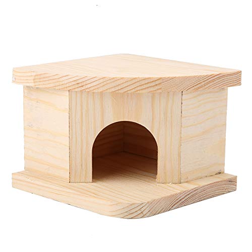 Gavigain kleines Holzhamsterhaus, Nicht Material, gemütliches halbes Design, lustiges Spielhaus und Versteck, für Hamster, Rennmäuse und Chinchillas von Gavigain