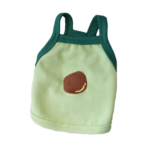 Gavigain leichte Haustierkleidung, Sommer-Hundeweste, Cooles Polyestergewebe, niedliches Cartoon-Design, bequem für kleine Hunde und Katzen (Avocado Green L) von Gavigain