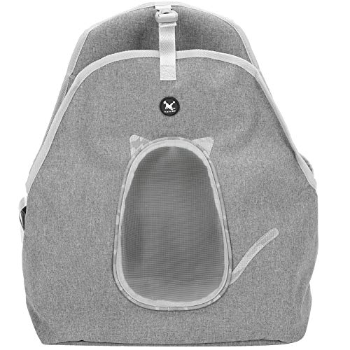 Gavigain tragbarer Haustier -Rucksack, atmungsaktives Nylonnetz, Verstellbarer Brustgurt, sicher und leicht zu reinigen, für Hunde und Katzen auf Outdoor -Reisen (Light Gray) von Gavigain