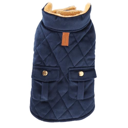 Gavigain Warme Hundejacke, modisch, Winddicht, gemütlich, verdickt, bequem, Wintermantel mit Tasche, für Haustiere und Hunde (XXL) von Gavigain