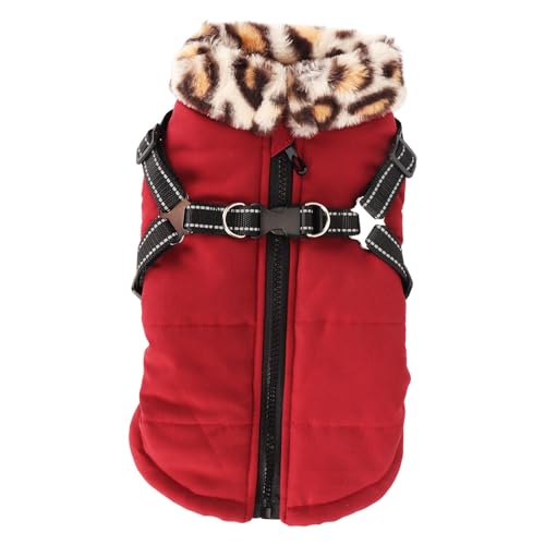 Gavigain Warmer Hundemantel, reflektierende, Winddichte Welpenweste, Jacke mit verstellbarem Geschirr (XXL) von Gavigain