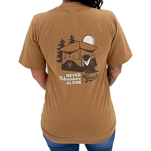 Gazelle Tents Adventure Dog Tee Shirt, Unisex, Tough Cotton Technology, Badlands Brown, Large, 42739 von Gazelle