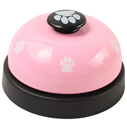 Gbloodst 5 Teile/Satz Haustier Spielzeug Zug Anruf Abendessen Glocke Ring Katze Hunde Spielzeug für Teddy Puppy Feed Reminder FüTterung Ringer Rosa von Gbloodst