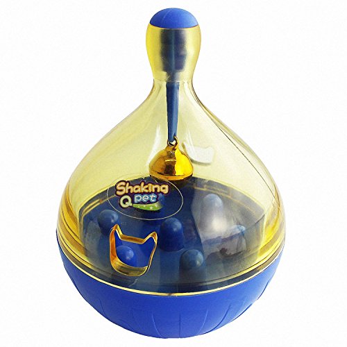 Gbloodst Haustier Hund Katze Tumbler Spill Lebensmittel Hunde Katzen Kauen Interaktives Spielzeug Training uebung Spass Schuessel Leckeres Spielzeug Glocke von Gbloodst