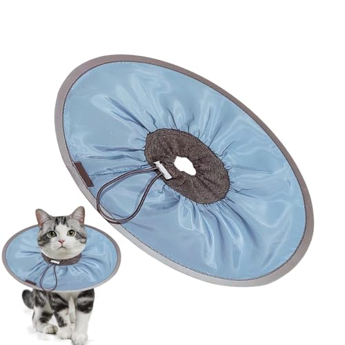 Gcerfby Genesungshalsband für Katzen,Comfy Kitten Cone - Schutzkatzennhaltekegel,Bequemes elisabethanisches Haustierhalsband, weiches Katzenkegelhalsband für Katzen, Kätzchen und Welpen von Gcerfby