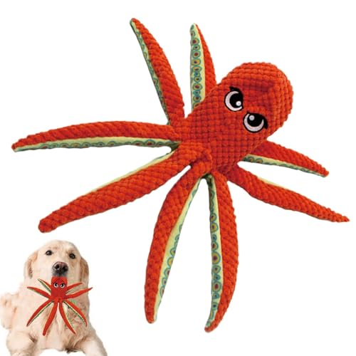 Gcerfby Octopus Kauspielzeug Welpe Beißspielzeug Weiche Hundepuppe Weiches Trainingsspiel Zahnen Kaupuppe 33x10cm/12.99x3.94 Zoll Für Zähne Welpen Und Kleine Rassen von Gcerfby