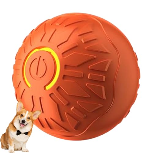 Gcerfby Vibrierender Hundeball, automatisch beweglicher Hundespielzeugball, interaktives Hundespielzeug, perfekte Überraschung, einfach zu bedienen, blau/rosa, für Hunde im Innen- und Außenbereich von Gcerfby