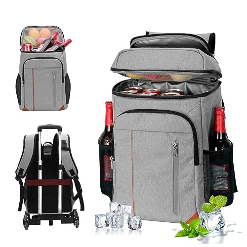 Gcroet 1pc Cooler Rucksack großer Kapazität Picknick-Rucksack-Lecksack isolierter Kühlbeutel Halten Sie 30 Dosen und K von Gcroet