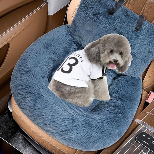 60x60cm Autositz Hund | Hundebett Auto | Hundebett Sicherheitssitz Für Haustiere | Abnehmbar Waschbar Hundeautositz | Hunde Autositz Mit Dicken Kissen, Superweiche PP-Baumwolle Hunde Sicherheitssitz von Gdnhovfnxe