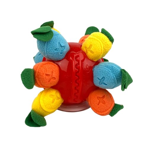 Gdnhovfnxe Hunde-Puzzleball, interaktiver Sniffle-Leckerli-Ball | Carrot Design Slow Feeder Treat Ball,Tragbares Schnüffelspielzeug mit Ton fördert das Training der Nahrungssuche von Gdnhovfnxe