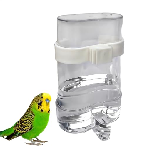 Haustier-Vogel-Wasserspender - Transparenter, Automatischer, Hygienischer Vogelfutternapf, Auslaufsicher | Harmloses Haustierzubehör Mit Clip Für Papageien, Wellensittiche, Sittiche von Gdnhovfnxe