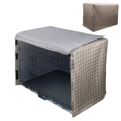 GeRRiT Strapazierfähige Abdeckung für Hundekäfige, faltbare 210D-Polyester-Abdeckung für Hundekäfige, für Innen- und Außenbereich, staubdichte Abdeckung (L x B x H): 106,7 x 69 x 76 cm von GeRRiT
