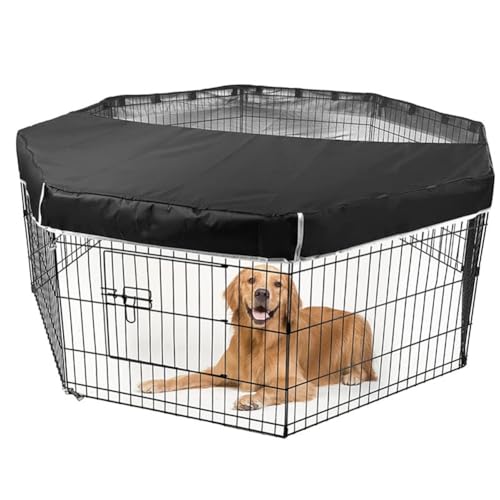 Laufgitterabdeckung für Hunde mit 8 Paneelen, Netzstoff, 61 cm (24/32 Zoll), Schutz für drinnen und draußen, bietet Schatten und Sicherheit für Haustiere (61 cm) von GeRRiT