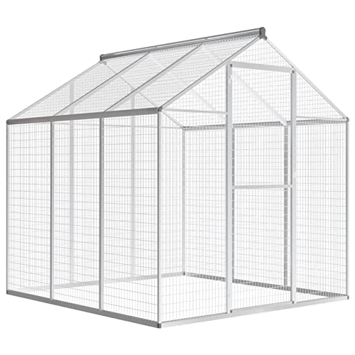 Gecheer Aluminium Voliere Vogelvoliere Vogelhaus Au?envoliere Vogelk?fig Papagei 183 x 178 x 194 cm von Gecheer