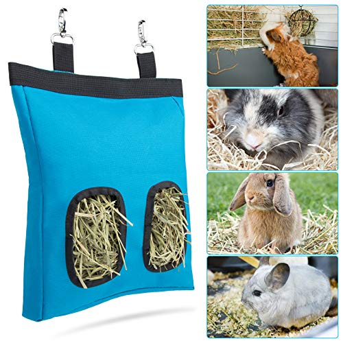 Geegoods Kaninchen-Heu-Futterspender für Meerschweinchen, Heu-Futterstation zum Aufhängen, für kleine Tiere, 600 D Oxford-Stoff von Geegoods