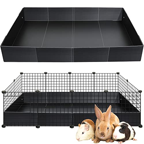 Geelin Käfigeinlage aus Wellpappe, 2 x 4 Paneelen, für Meerschweinchen, Igel, Kaninchen, Schwarz von Geelin