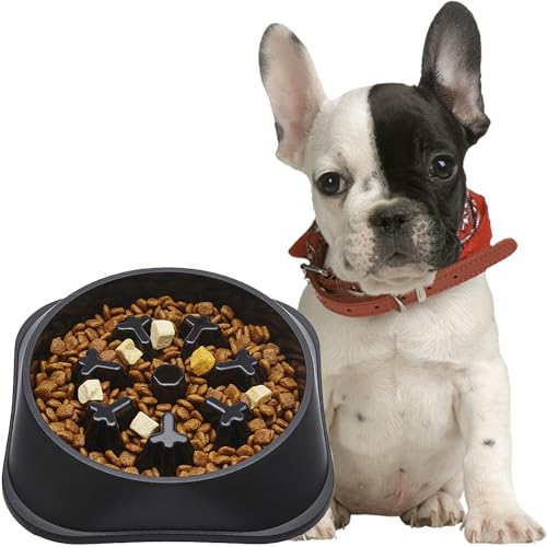 Gefryco Slow Feeder Hundenäpfe gegen Schlucken – Gesunder langsamer Fressender Hundenapf Blähstopp – Erwachsene Welpen Slow Food Futternapf – Hunde-Puzzle-Labyrinth-Schalen, die das Essen von Gefryco