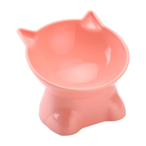 Futternapf Erhöht - Anti Erbrechen Fressnapf Katze mit 15° Neigung Design Katzennapf Katzenfutter Napf Welpe Futternäpfe Katzen Futternapf Erhöht (Pink) von Gehanico