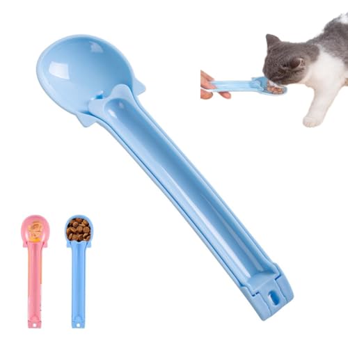 Gehanico Cat Strip Squeeze Spoon Pet Food Can Spoon Multifunctional Cat Strip Feeder Cat Food Dispenser Lickable Cat Snack Tube Treat Spoon for Wet Food Liquid Puree (Blue) von Gehanico