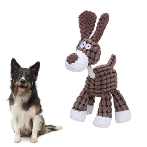 Gehanico Donkey Hundespielzeug, weiches Plüsch, Welpenspielzeug, quietschendes Hundespielzeug mit Quietscher, Hundespielzeug gegen Langeweile, weiches Kauspielzeug, perfekt für Welpen, kleine bis von Gehanico