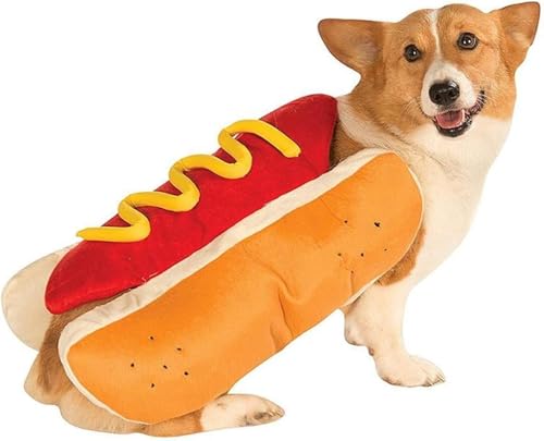 Gehanico Hot Dog-Hundekostüm, Hot Dog-Kostüm, Burger-Design, Winter, warme Hundekleidung, lustiges Cosplay, Hot Dog-Haustierkostüme für kleine Hunde, Katzen, Weihnachten, Cosplay-Zubehör (M) von Gehanico