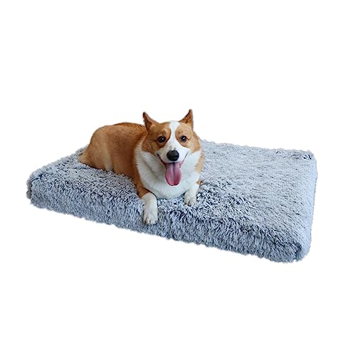 Gehanico Hundebett Hundekissen Plüsch, Hundematte Hundesofa für Haustiere Bezug abnehmbar und waschbar, 5 x 40-75CM (L,Grau) von Gehanico