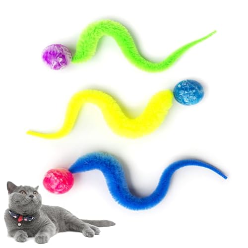 Gehanico Interaktives Spielzeug für Katzen Hüpfball Langer Schwanz Wiggly Balls Lustiges Katzenspielzeug Katzen Bälle Katze Ball, Katzenbälle Perfekt für Katzen Jeden Alters (1PACK) von Gehanico