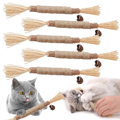 Gehanico Katzensticks Katzenminze Sticks | Katzen Kauhölzer Sticks für Katzen Zahnpflege & Gegen Mundgeruch Natürlich Sicher Katzensticks Kausticks (6 STK) von Gehanico