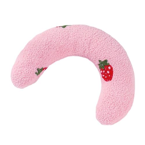 Gehanico Nacken Katzenkissen Halbe Krapfen Katzen Kissen, Beruhigendes Kuschelkissen für Katzen zum Schutz der Halswirbelsäule Weiches Katzenkissen Bettkissen Haustier Beruhigungskissen (Pink) von Gehanico