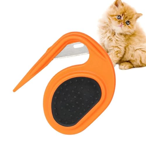 Gehanico Professional Entfilzer mit Stahlklinge Entfilzungswerkzeug 2 STK für Hunde Effektive Entfilzung für die Fellpflege Schneidet Mühelos durch Verfilzungen Fell-Entwirrer (Orange) von Gehanico