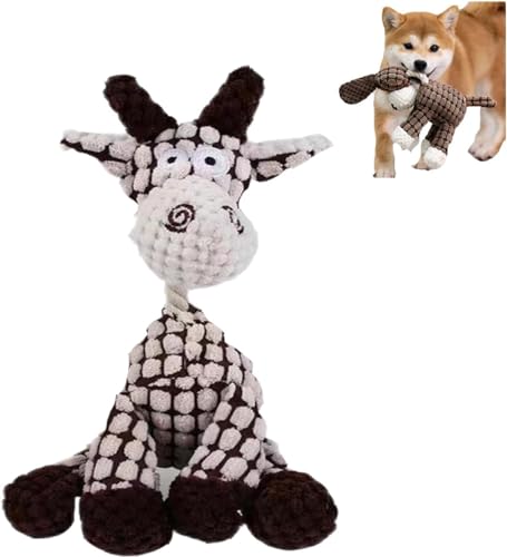 Gehanico Robustplush Hundespielzeug, unsterbliches Quietschspielzeug, Plüschspielzeug für aggressive Kauer für kleine, mittelgroße Hunde, langlebiges Plüschtier, Kauspielzeug für Zahngesundheit, von Gehanico