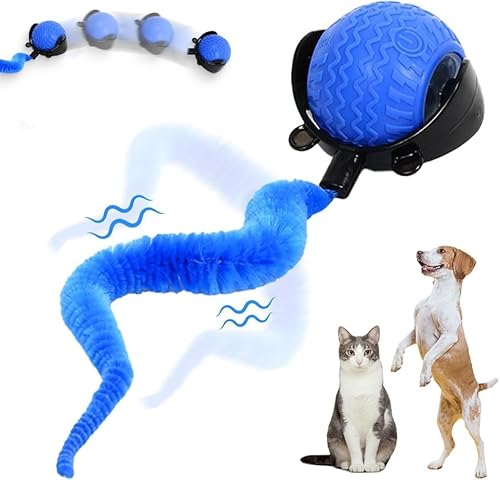 Gehanico Rolling Ball 2025 Neu Katzenspielzeug Selbstbeschäftigung Interaktives Katzenspielzeug Rollender Ball (Blau) von Gehanico