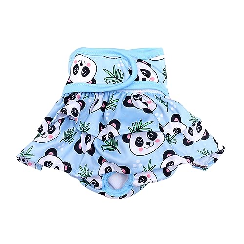 Gehanico Schutzhose Läufige Hündin Hunde Rock Washable Dog Diapers Reusable Doggie Diapers Waschbar Wiederverwendbare Hunde Windeln Cute Rock Puppy Rock Physiologische Unterwäche (M,Blau) von Gehanico