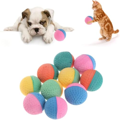 Gehanico Schwamm Katzenbälle Spielzeug Latex Kauball Spielzeug Weich Elastisch Interaktives Jagdspielzeug für Hunde Katzen Welpen Kätzchen Interaktives Ballspielzeug Hunde Katzen Welpen Kätzchen Kauen von Gehanico