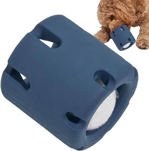 Gehanico Tennis Tumble Puzzle Hunde Spielzeug Naturkautschuk Interaktives Hundespielzeug Bissfest Hund Puzzle Ball Spielzeug Unzerstörbar Kaugummi Tennisbälle für Hunde Spieltraining Spielzeug (Blau) von Gehanico