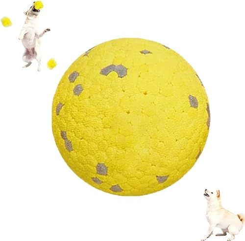 Gehanico The Mellow Dog Beruhigungsball, interaktives Hundespielzeug, Ball, Kauspielzeug, Tennisbälle für aggressive Kauer, Gelb, beruhigendes Hundespielzeug für Haustierwelpen (Stil B) von Gehanico