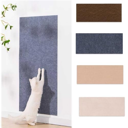 Katzen kratzmatte Selbstklebende Katzenkratzmatte DIY zuschneidbarer Teppich Katzenkratzbrett Katzenkratzwanddecke Katzenwand Katzenkratzmatte Widerstandsfähig Kratzpads für Katzen (30*100CM,Beige) von Gehanico