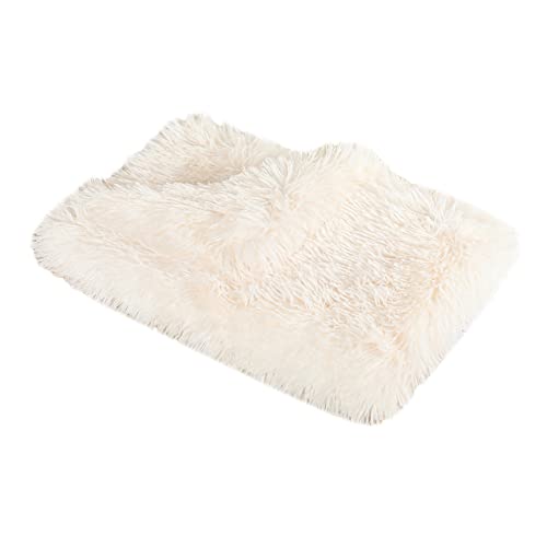 Kissen für Katzenkopf zum Auflegen der Katze, Schlafplüsch, U förmiges Kissen für Indoor Katzen, Bettmatte, Katzen-Umarmungskissen, Gebogen, Weiches Welpen, Beruhigendes Kissen (Pad Weiß 54X78CM) von Gehanico